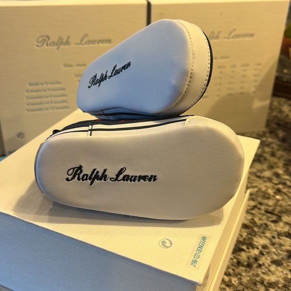 Polo Ralph Lauren Hamptyn HI baby infant crib shoes booties new 3-6 month size 2 - Picture 10 of 13